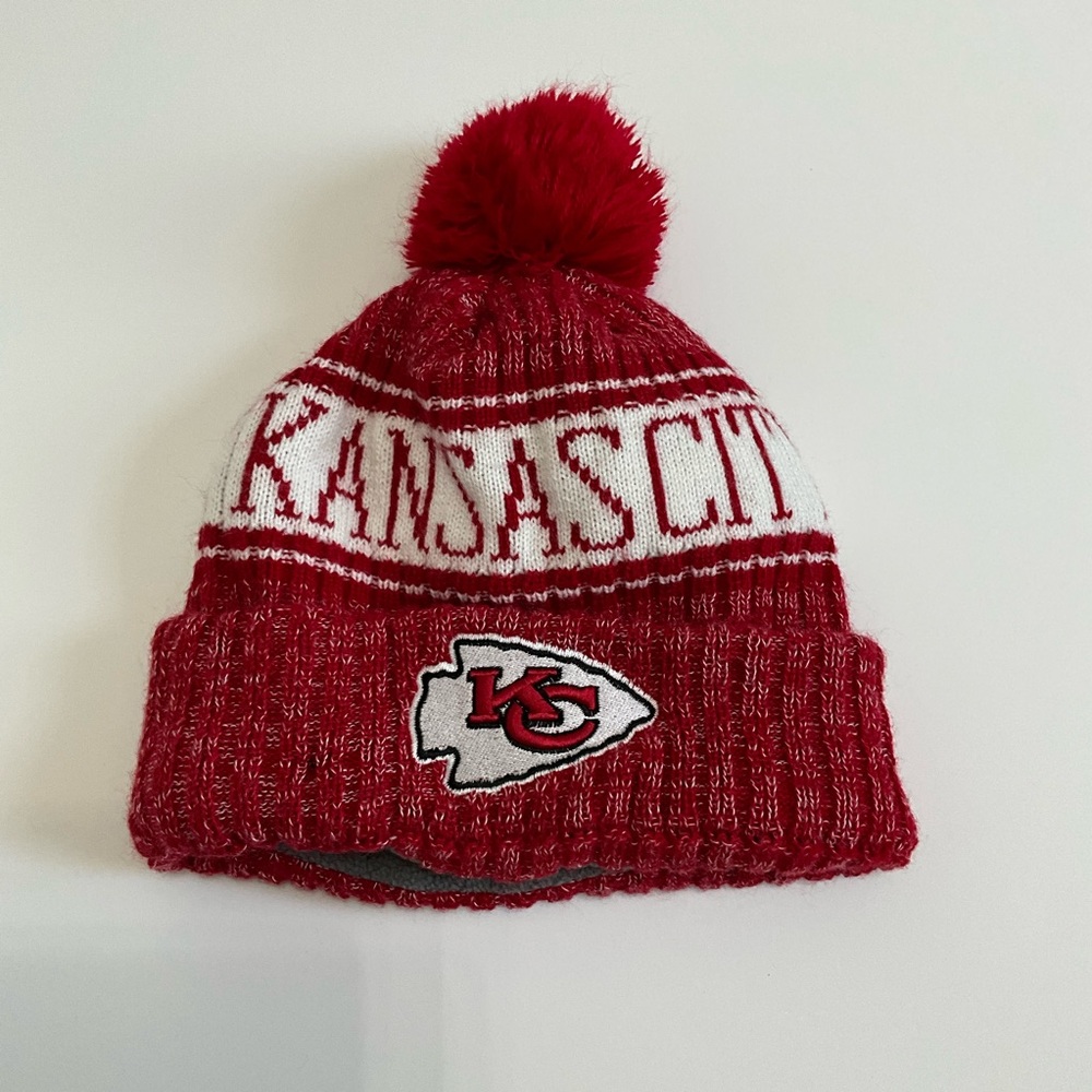 Kansas City Chiefs NFL Red Knit Beanie,‎ Fleeced Lined